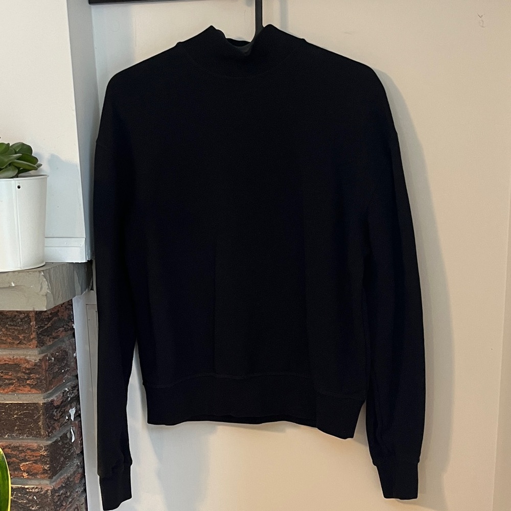 Womens Black Mock Neck Sweater